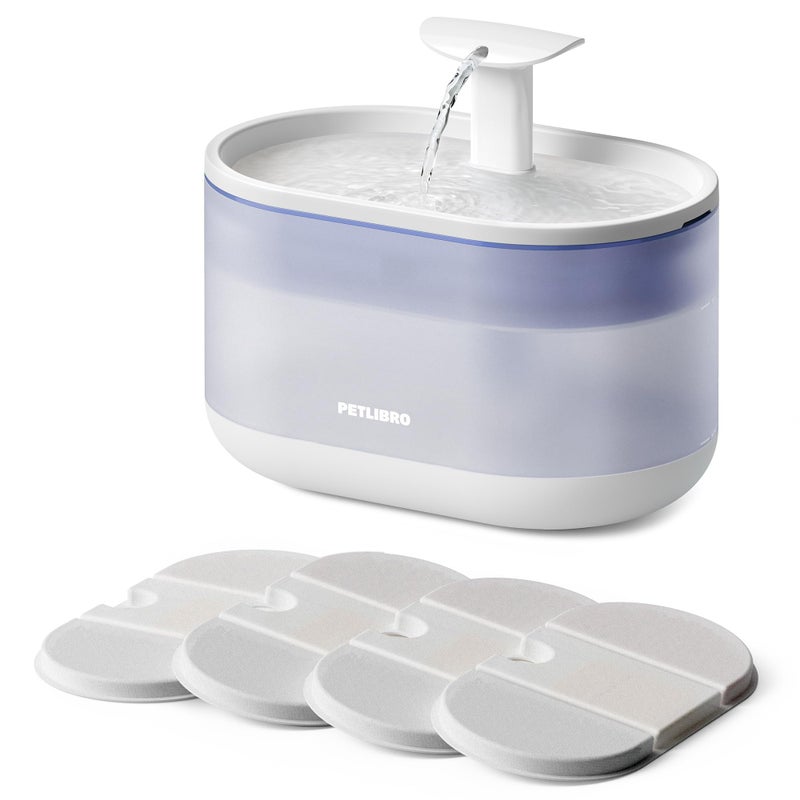 PETLIBRO Cat Water Fountain, 71fl oz/2.1L Ultra Quiet Pet Water Fountain for Cats Inside, BPA-Free, Two Flow Modes,Visible Water Level Cat Fountain Water Bowl, Dog Water Dispenser with 4 Large Filters - Image 1