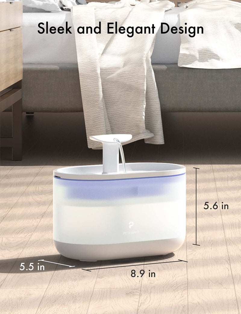 PETLIBRO Cat Water Fountain, 71fl oz/2.1L Ultra Quiet Pet Water Fountain for Cats Inside, BPA-Free, Two Flow Modes,Visible Water Level Cat Fountain Water Bowl, Dog Water Dispenser with 4 Large Filters - Image 3