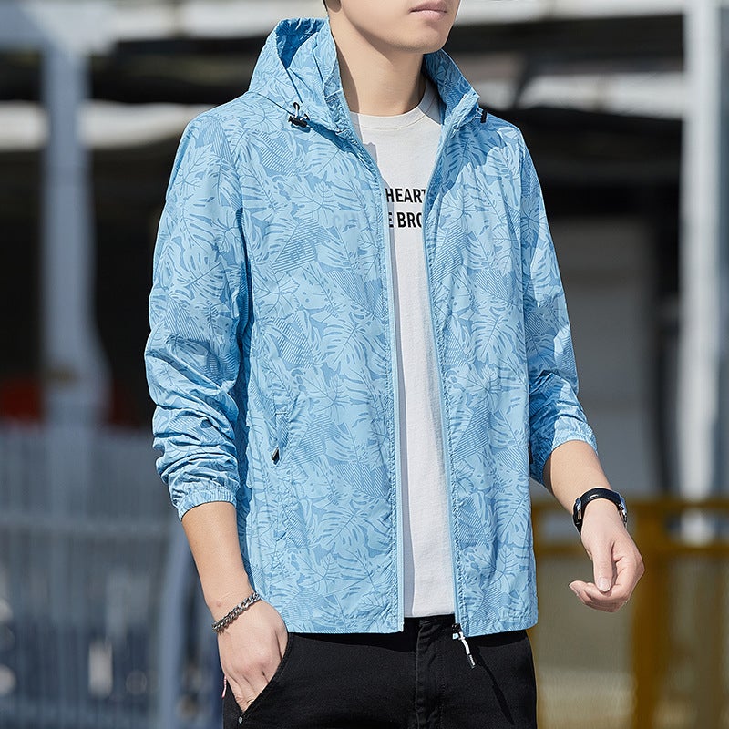 Summer Thin Sun Protection Clothing Men'S Breathable Skin Clothing Men'S Fishing Sun Protection Clothing Jacket Outdoor Hooded Cardigan Jacket - Image 2