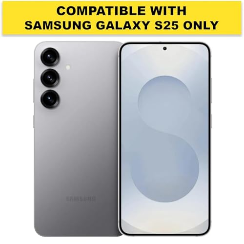 RIGGEAR Shockproof Sleek Hybrid Armor 360° Rotating Magnetic Ring Stand Back Cover Case Compatible with MagSafe Accessories for Samsung Galaxy S25 (Clear PC + Black TPU Bumper) - Image 2