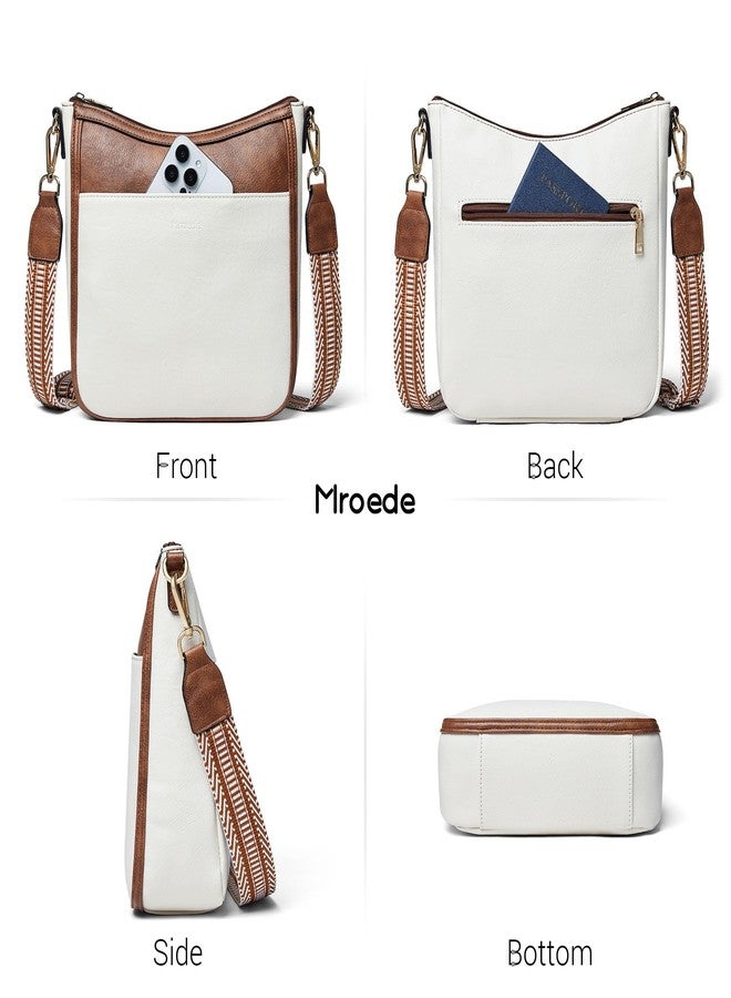 Mroede Crossbody Bags for Women, Leather Hobo Handbags Crossbody Shoulder Bag Purses for Women with Wide Strap - Image 4