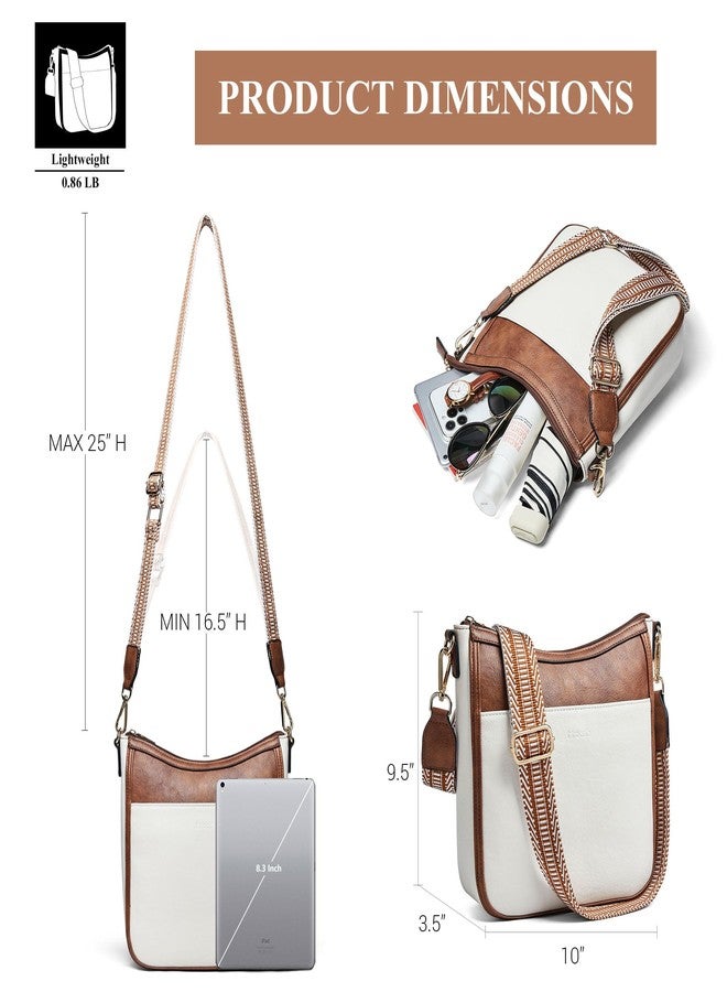 Mroede Crossbody Bags for Women, Leather Hobo Handbags Crossbody Shoulder Bag Purses for Women with Wide Strap - Image 3