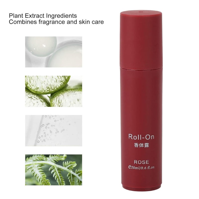 klarako 2 Flavor Optional Roller Perfume, Refreshing Long Lasting Solid Fragrance for Men Women Odor Removal, Roll On Perfume for Neck Underarm and Wrist(Wilderness Rose) Wilderness Rose - Image 5