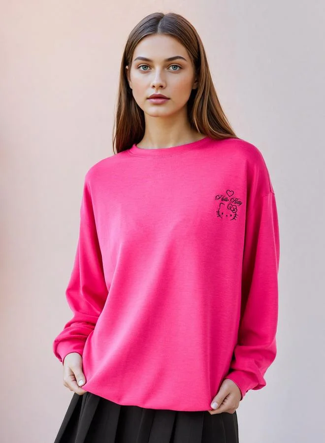 اس بي كاركترز سويت شيرت مطرز هالو كيتي