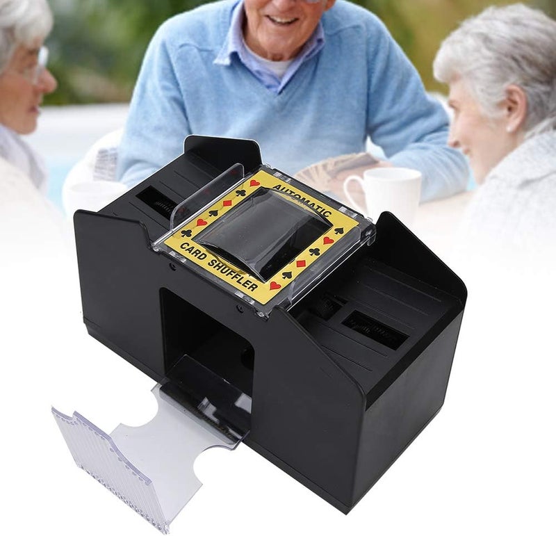كلاراكو جهاز خلط أوراق اللعب الأوتوماتيكي من كلاركو، جهاز خلط أوراق لعب أوتوماتيكي لبطاقات البوكر من 2/4/6، جهاز خلط أوراق لعب كهربائي منخفض الضوضاء، وجهاز خلط أوراق لعب من 1 إلى 4 بطاقات - Image 5