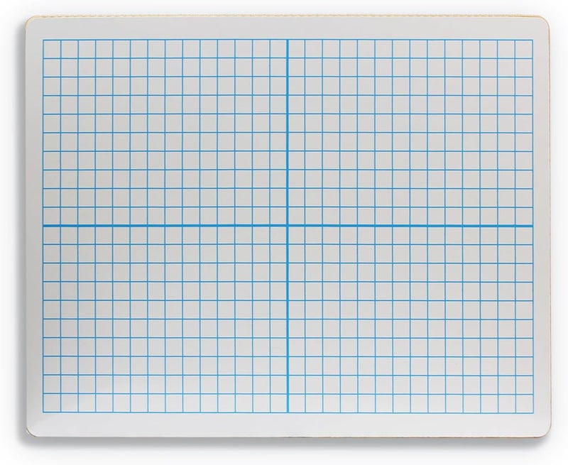 Flipside Products 9" x 12" Two Sided Dry Erase Board - XY Axis and Plain White - 12 Pack - Image 4