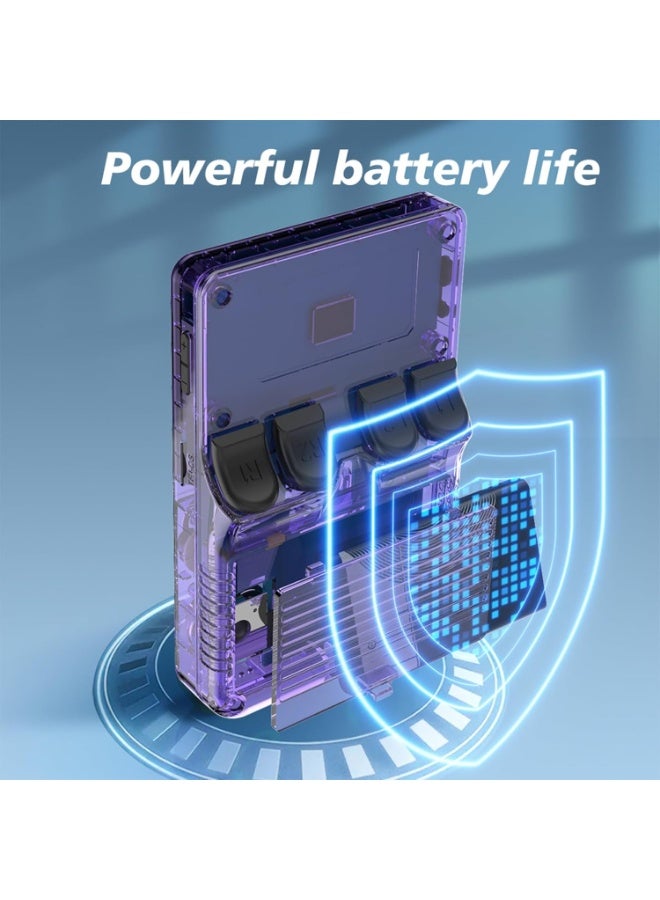 BlueFire R36S Handheld Game Console 3.5 Inch IPS Retro Video Game Console 15000+ Built-in Games Open Source Linux System Portable Gaming Device with 32GB+64GB TF Card Purple - Image 4