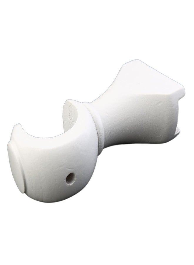 MEETOOT Wooden Curtain Rod Brackets, White Supports for 1-3/8 Inch (35mm) Diameter Curtain Rod Hooks, 2-Pack - Image 5