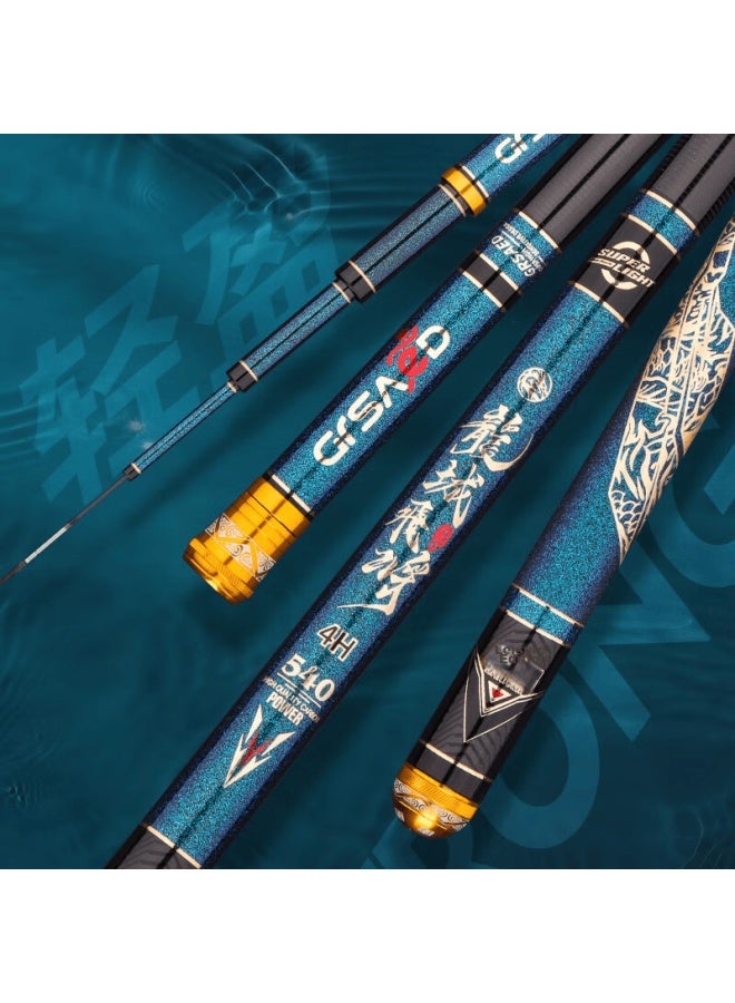 Grsaed Longcheng Feijiang 7.2m 4h Fishing Rod, Handheld Rod, 28-section Telescopic Rod, Carbon Fiber Ultra-light Ultra-hard Crucian Carp Rod Set - Image 2