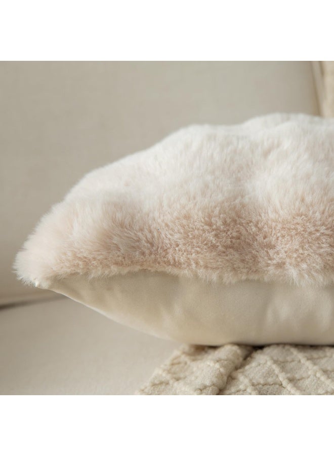 4 pcs Faux Fur Solid Color 3D Soft Warm Plush Throw Pillow Covers For Living Room Sofa Bedroom Home Room Decor(45x45cm) - Image 4