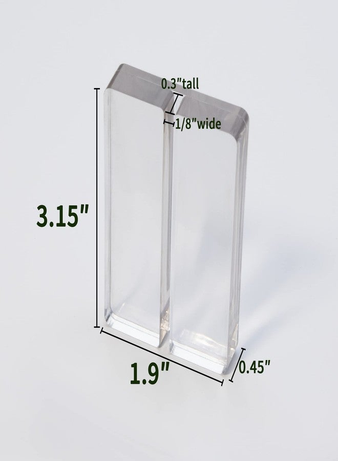 Mutualsign Acrylic Name Card Holder 10 PCS Acrylic Place Card Holder, Clear Acrylic Sign Holder Table Number Holder with Blocks for Sign /Name /Menu /Numbers - Image 3