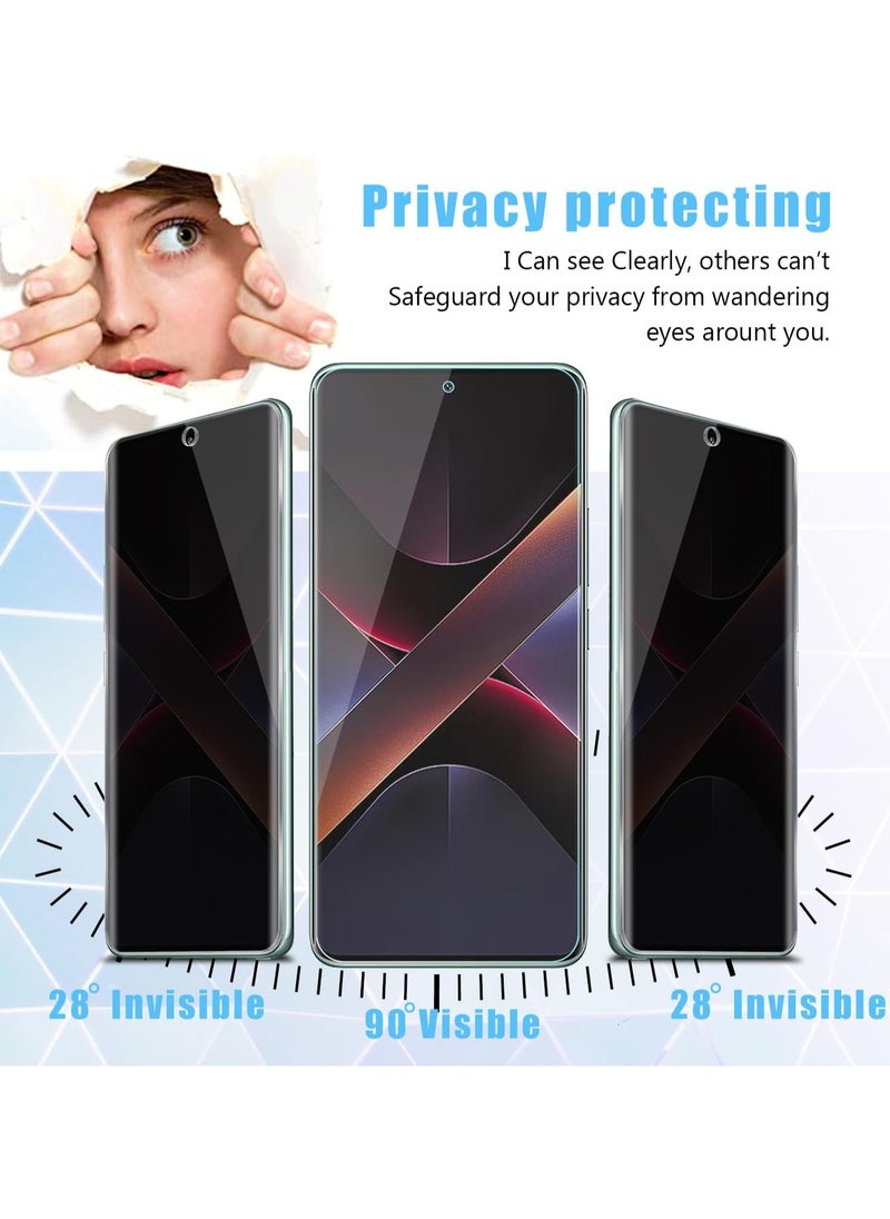 Generic 1 Pack Privacy Screen Protector for Redmi Note 14 Pro,  Anti-Spy Tempered Glass Anti-Scratch Protective Glass  - Image 2