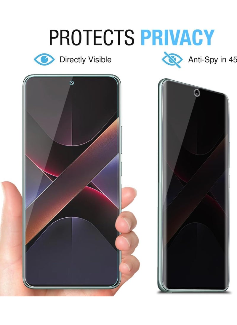 Generic 1 Pack Privacy Screen Protector for Redmi Note 14 Pro,  Anti-Spy Tempered Glass Anti-Scratch Protective Glass  - Image 3