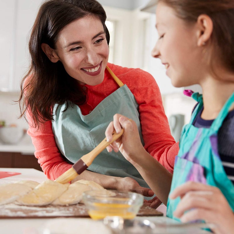 Boao 4 Pieces Natural Bristle Pastry Brush Beech Wooden Handle Basting and BBQ Brushes for Cooking, Butter, Oil, Egg, Marinade, Grilling, Baking, Kitchen Food(1 Inch, 1 1/2 Inch) - Image 4