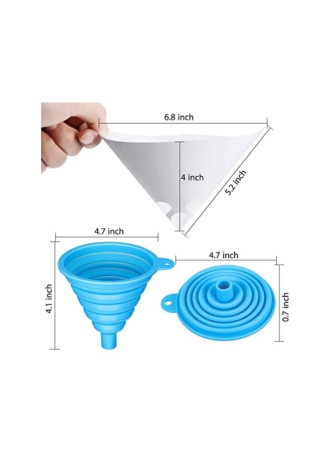 PROMASS - promass100 Packs Paint Strainers Cone Paint Filter with 190 μm Filter Tips and 1 Pack Silicone Funnel, Cone Shaped Nylon Mesh Funnel For Automotive, Spray Guns, House - Image 1