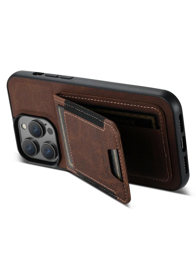 Suteni Case For iPhone 14 Pro Max H03 Litchi Leather Card Bag Stand Back Phone Case - Image 4