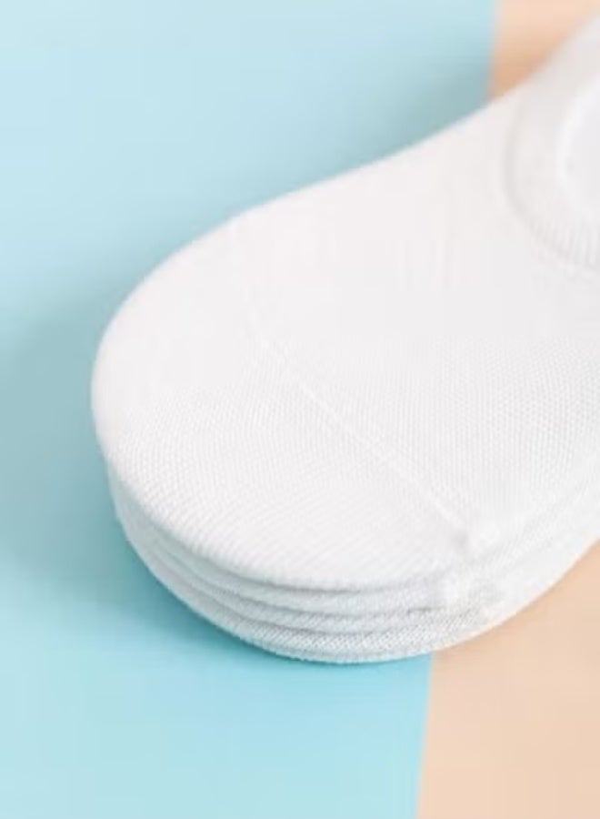 Plain White Socks Set of 5 Pairs, Breathable and Sweat-Absorbing Sports Commuter Socks - Image 5