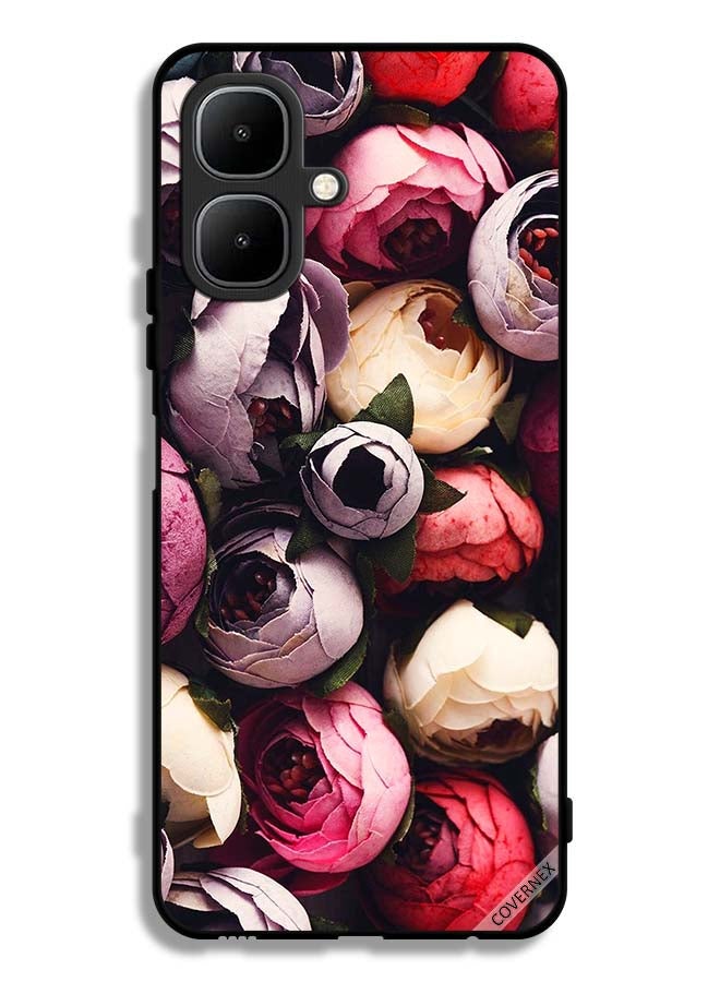 Covernex Tecno Pop 10 Protective Case Cover Dark Cone Roses