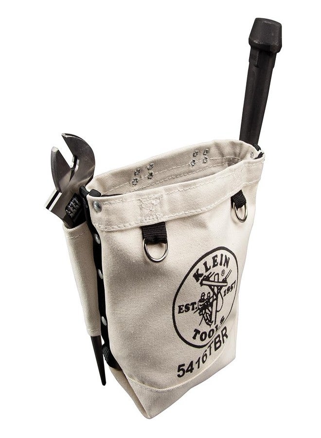 كلاين تولز حقيبة أدوات Klein Tools 5416TBR، حقيبة أدوات للاحتفاظ بالمسامير مصنوعة من قماش رقم 4 مع قاعدة معززة، وصلة نفق، 5 × 10 × 9 بوصة - Image 5