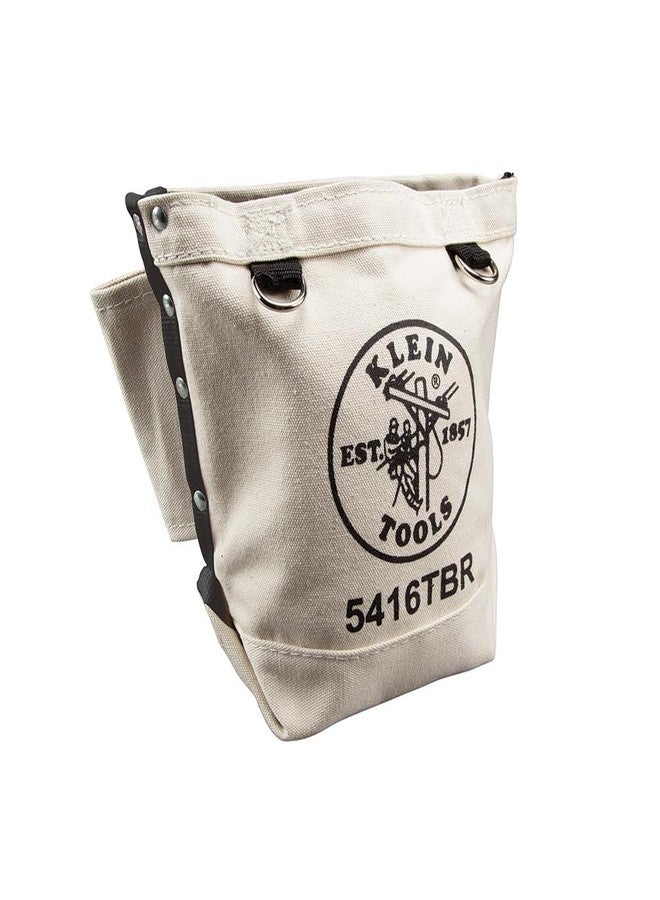 كلاين تولز حقيبة أدوات Klein Tools 5416TBR، حقيبة أدوات للاحتفاظ بالمسامير مصنوعة من قماش رقم 4 مع قاعدة معززة، وصلة نفق، 5 × 10 × 9 بوصة - Image 1