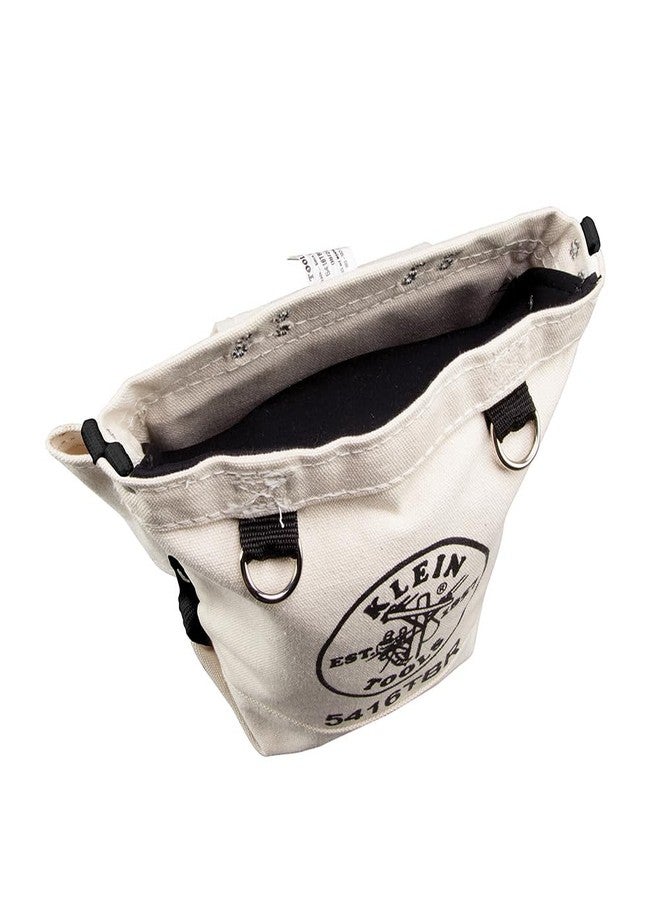 كلاين تولز حقيبة أدوات Klein Tools 5416TBR، حقيبة أدوات للاحتفاظ بالمسامير مصنوعة من قماش رقم 4 مع قاعدة معززة، وصلة نفق، 5 × 10 × 9 بوصة - Image 4