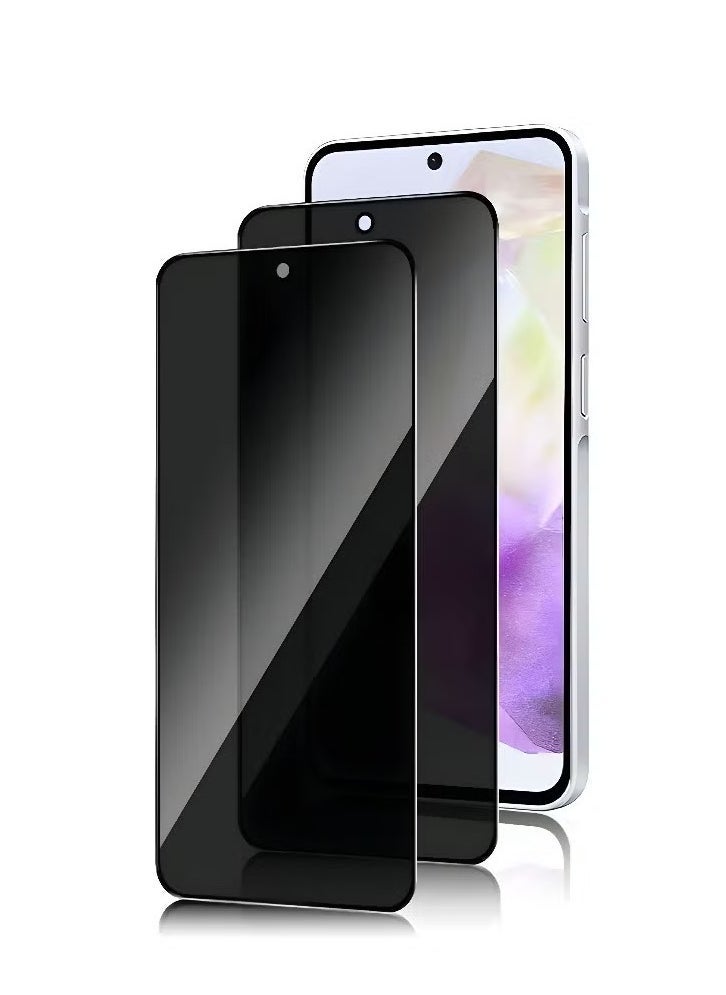 Raxoom Samsung Galaxy A36 Privacy Tempered Glass Screen Protector â€“ 2 Pack Ultra HD Anti-Spy Privacy Filter â€“ 9H Hardness Anti-Scratch, Bubble-Free Easy Installation â€“ Protect Your Screen from Scratches and Keep Your Data Private - Image 1