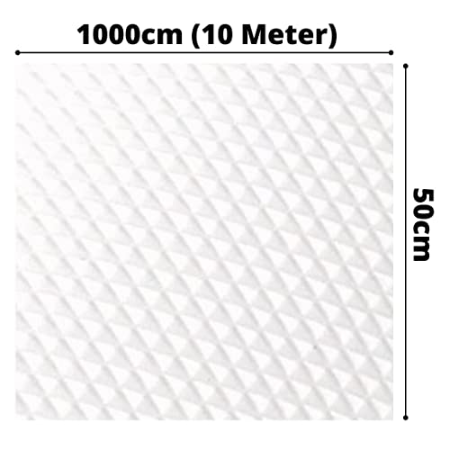 KayJen solid EVA Anti Slip Shelf Mat/Sheet for Fridge, Kitchen, Drawer, Shelf Liner 50 cm X 10 m Transparent - Image 2