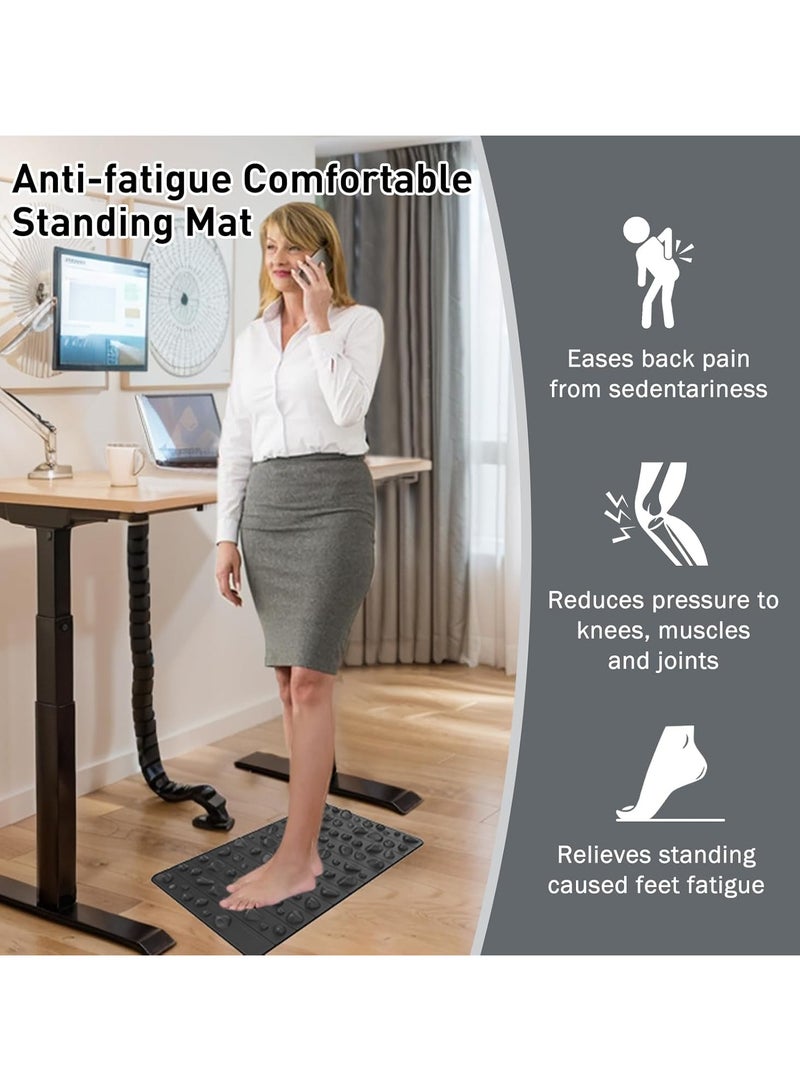 General Portable Foot Massage Cushion, Shiatsu Relaxation Massage Cushion, Suitable for Long Time Sitting, Anti-Fatigue Office Standing Table Mat, Multifunctional Standing Cushion Waterproof Work Carpet  - Image 2