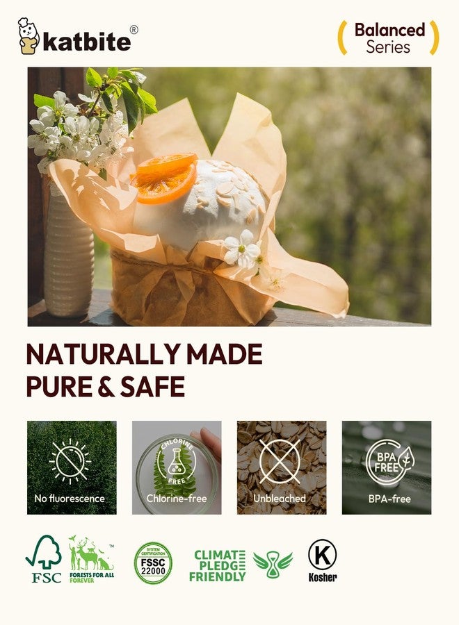 Katbite 130 Pcs Parchment Paper Sheets Balanced Series, 9x13 Inches Unbleached Baking Paper Non-Stick for Gently Baking, Pre-cut Parchment Paper Suitable for Baking, Cooking,Air Fryer - Image 4