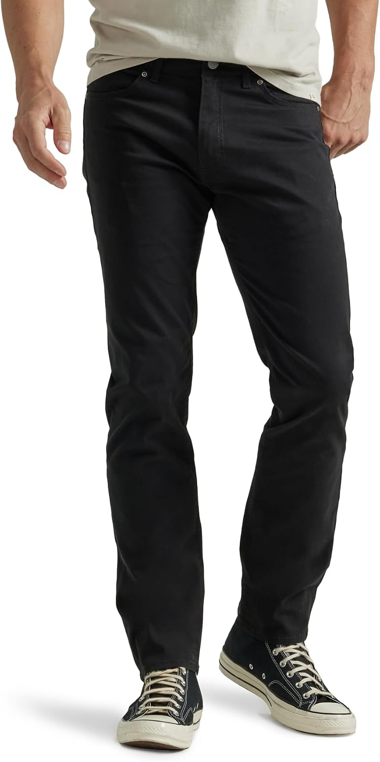 Lee Men's Extreme Motion Slim Straight Leg Jean, Black, 30W / 30L - Image 1