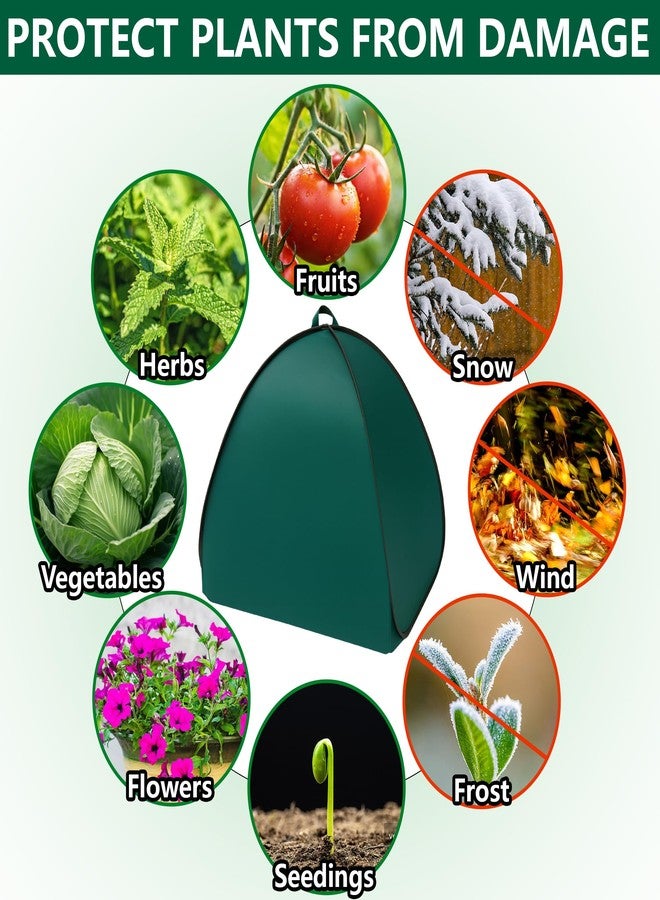 DECOHS 2 Pcs Pop Up Shrub Covers Frost Protection Tent, 22" x 22" x 22" Winter Plant Cover Freeze Protection, Warm Garden Plant Protector Tent for Protecting Outdoor Shrub Fruit Potted Plants from Snow & Ice - Image 4