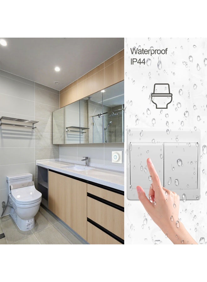 Wiring-Free Self-Powered Kinetic Energy Smart Wireless Switch Kit, Equipped with 433MHz RF Receiver, One Receiver Supports Up to 5 Switches, IP44 Waterproof, AC 85-240V - Image 3