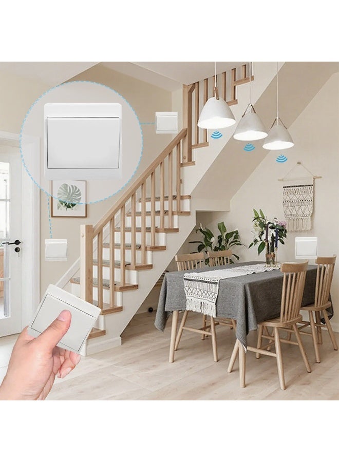 Wiring-Free Self-Powered Kinetic Energy Smart Wireless Switch Kit, Equipped with 433MHz RF Receiver, One Receiver Supports Up to 5 Switches, IP44 Waterproof, AC 85-240V - Image 5