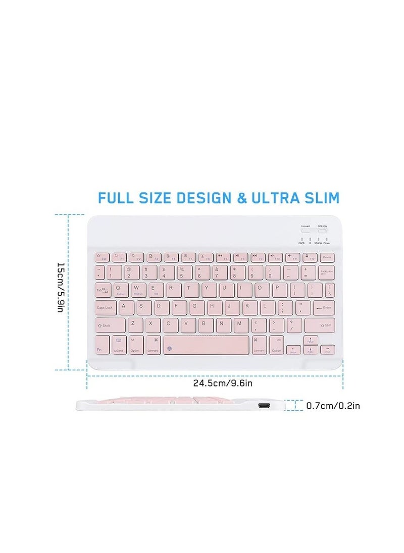 Generic - 10 Ultra thin universal rechargeable portable wireless keyboard with wireless slot small wireless keyboard for iOS/Android/Windows tablets laptops PCs phones - Image 1
