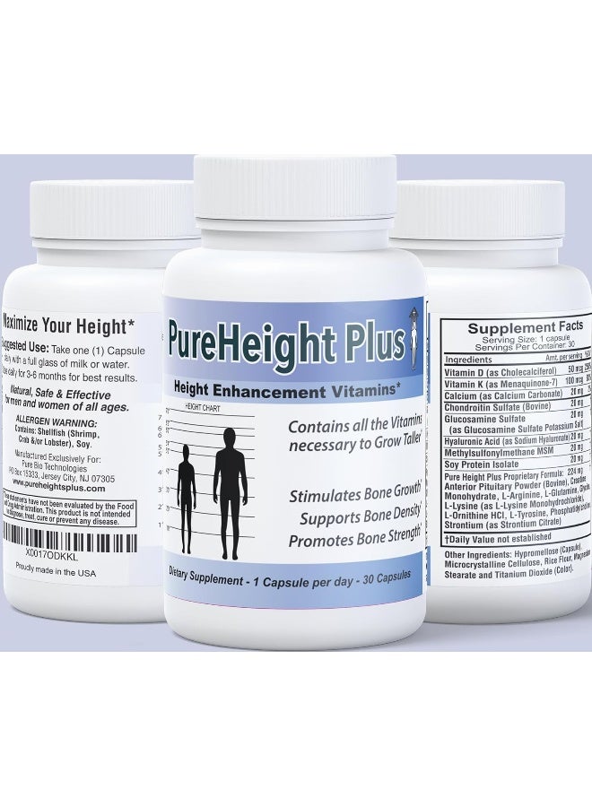 TruHeight  Pure BioTechnologies PureHeight Plus Height Enhancement Vitamins - Image 2