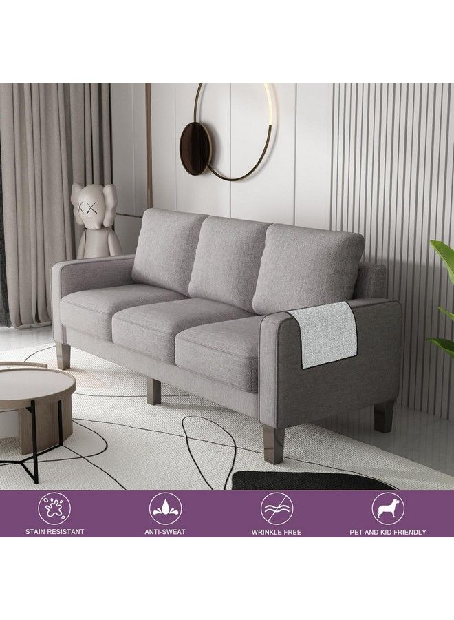 Zenhouse Sofa Arm Covers Linen Couch Arm Covers For Chairs And Sofa Couch Loveseat Armchair Covers Antislip Furniture Protector Armchair Slipcover For Living Room Set Of 2 Grey - Image 5