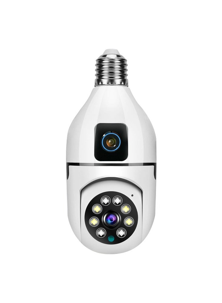 DUSALA Pro Dual Lens Dual Screen Bulb Camera Two Ways Audio Color Night Vision Smart Home Security Wireless WiFi Indoor Camera - Image 1