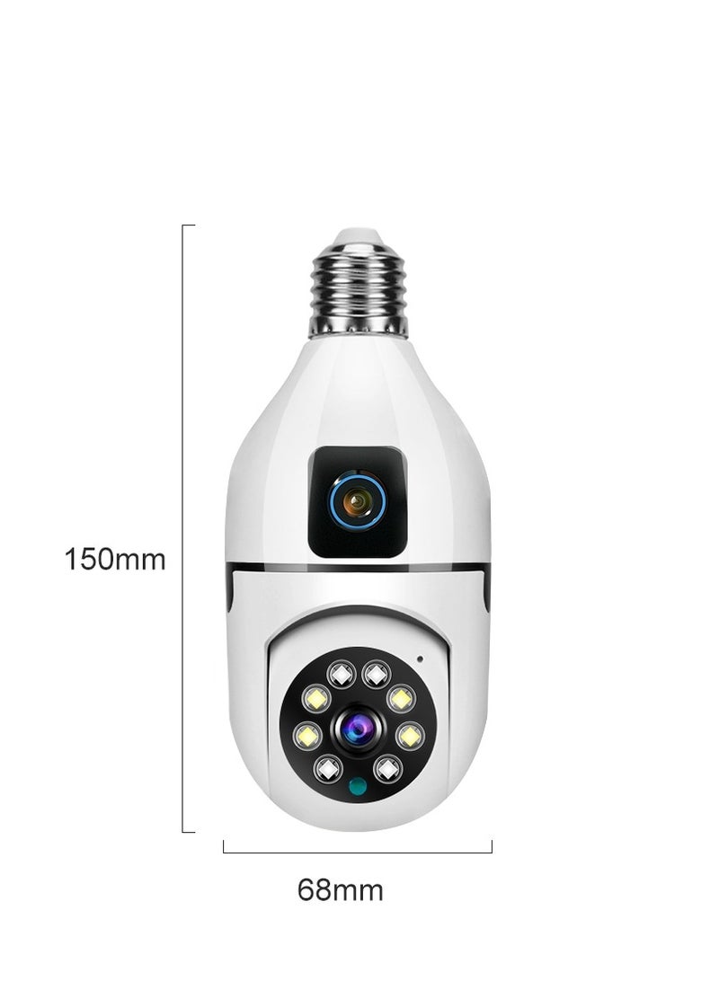 DUSALA Pro Dual Lens Dual Screen Bulb Camera Two Ways Audio Color Night Vision Smart Home Security Wireless WiFi Indoor Camera - Image 2