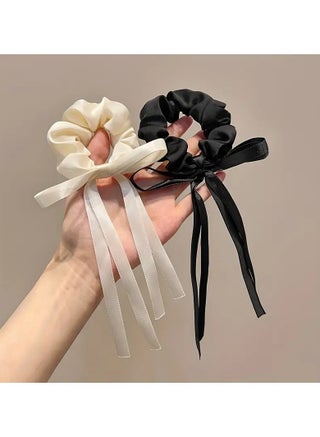 Elegant 2pcs Set: Chic Bowknot Ribbon Hair Ties - Soft Fabric, Solid Color, Perfect for Women & Girls - pzsku/ZBF3FFB6823EBB6F3E2DEZ/45/_/1737556527/40361a12-f5ce-489d-8747-f78324a43b28