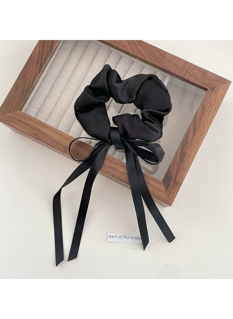 Goolsky Elegant 2pcs Set: Chic Bowknot Ribbon Hair Ties - Soft Fabric, Solid Color, Perfect for Women & Girls  - Image 3