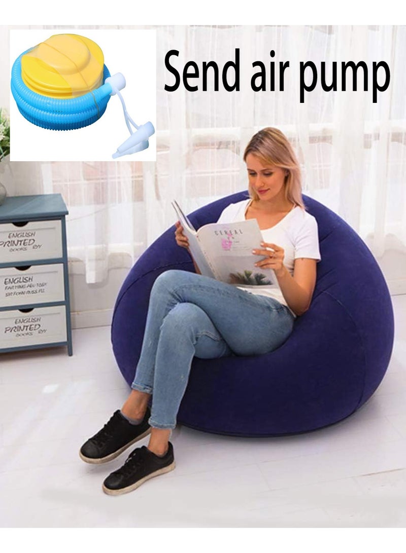 HEYAN Beanless Bag Inflatable Lounge Chair , Air Sofa Outdoor Inflatable Lazy Sofa Chair 110x110x85cm - Image 1