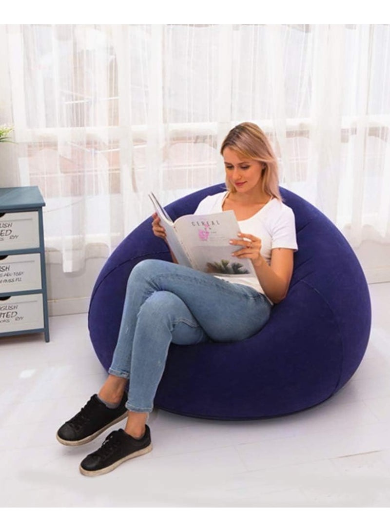 HEYAN Beanless Bag Inflatable Lounge Chair , Air Sofa Outdoor Inflatable Lazy Sofa Chair 110x110x85cm - Image 3