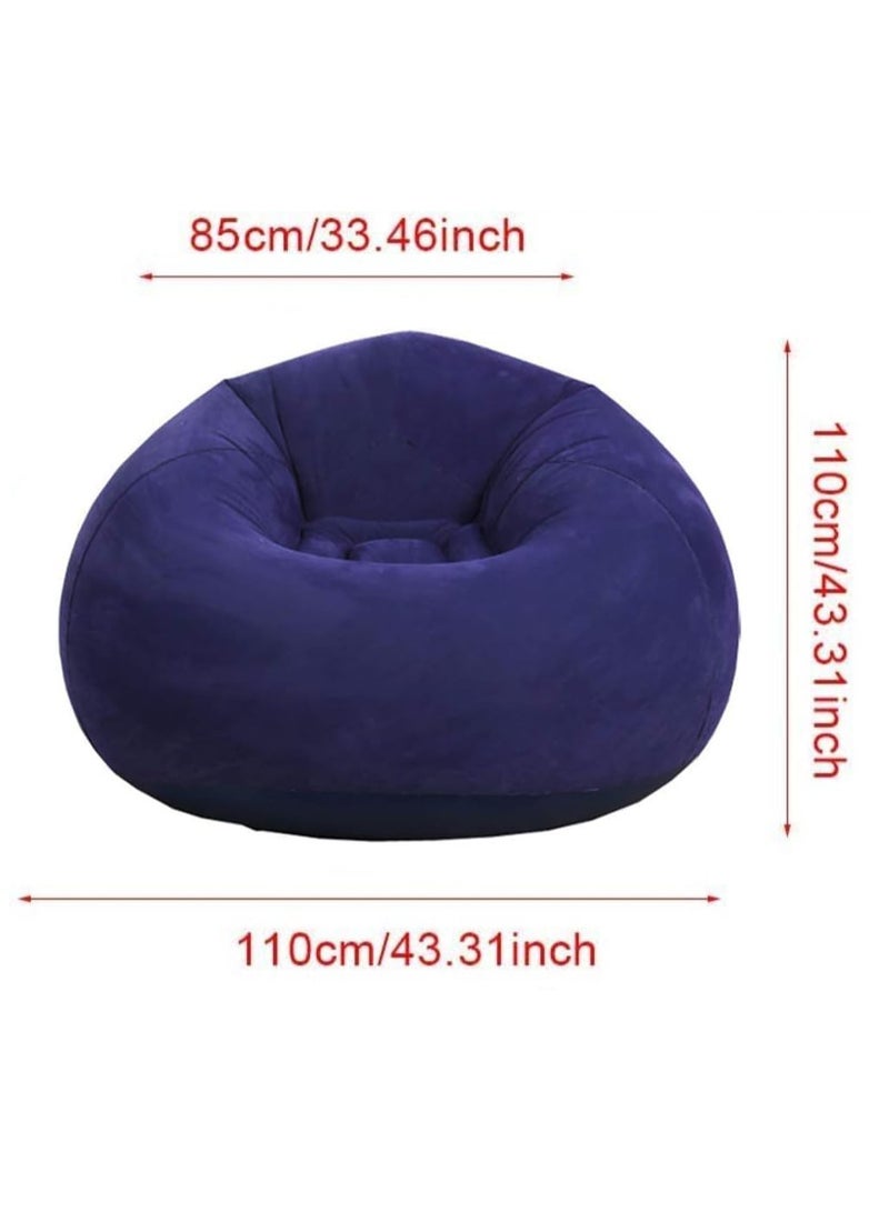 HEYAN Beanless Bag Inflatable Lounge Chair , Air Sofa Outdoor Inflatable Lazy Sofa Chair 110x110x85cm - Image 4