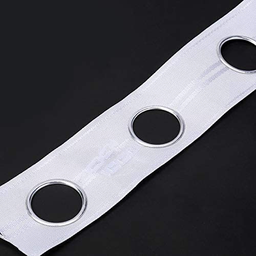 UNIQUELLA UNIQUELLA Eyelet Press Punch Curtain Tape Pack 5 Meter with 45 Curtain Steel Rings Drapery Curtain Heading Grommet Tape for Curtains Header DIY Decoration White - Image 2