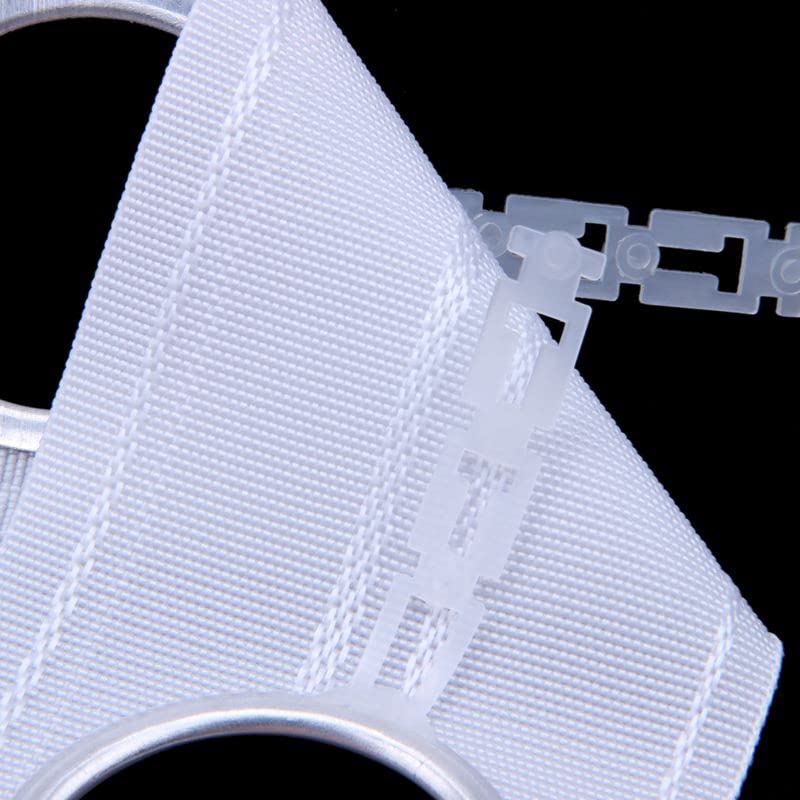 UNIQUELLA UNIQUELLA Eyelet Press Punch Curtain Tape Pack 5 Meter with 45 Curtain Steel Rings Drapery Curtain Heading Grommet Tape for Curtains Header DIY Decoration White - Image 4