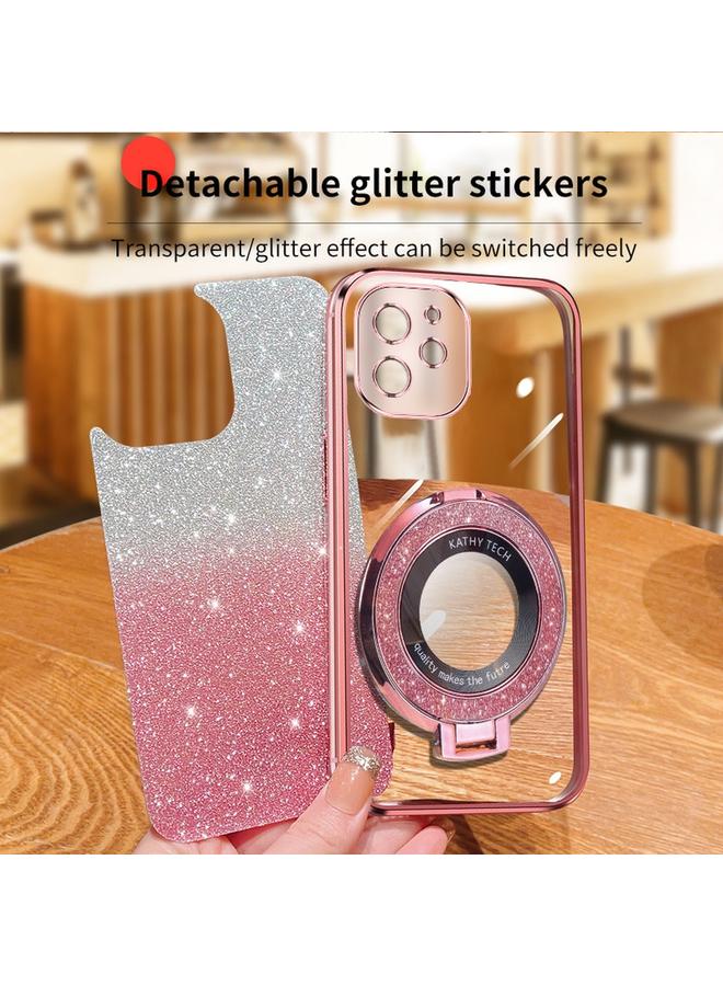 The Bros Case For Huawei Enjoy 50Z / nova Y61 Plated Gradient Glitter Round Holder TPU Phone Case - Image 4