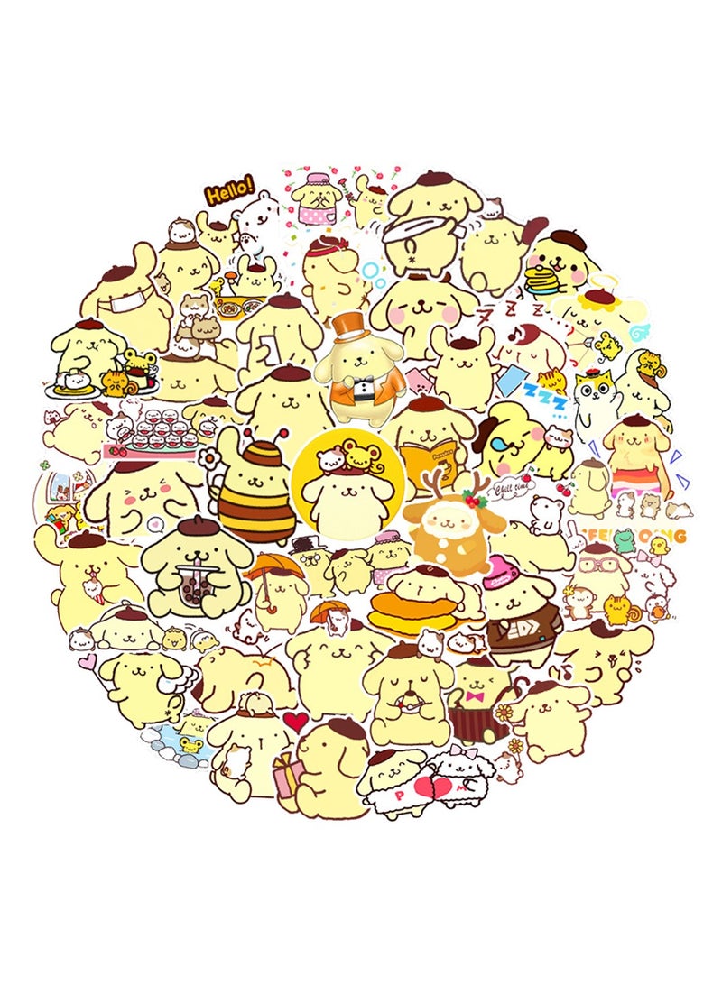 50-Piece Pom Pom Purin Stickers Waterproof Cartoon Vinyl Stickers for Laptop - Image 2