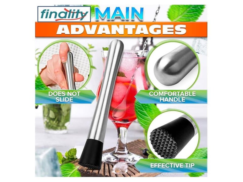 finality Muddler Fork Mixing Spoon 12 Caf Bar Item Cocktail Accessories for Home bar Mini bar - Image 5