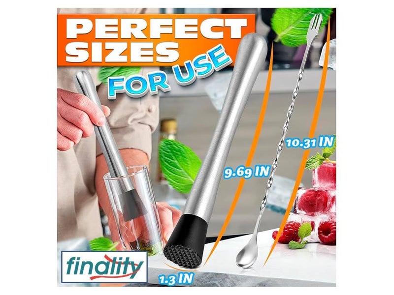 finality Muddler Fork Mixing Spoon 12 Caf Bar Item Cocktail Accessories for Home bar Mini bar - Image 3