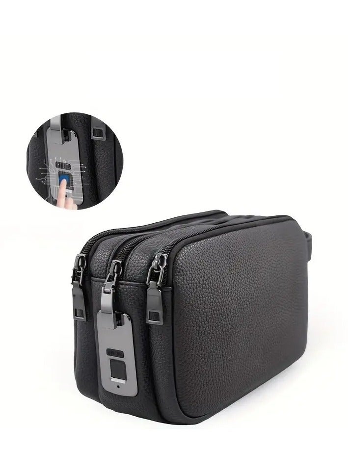 DUSALA Three zippers Fingerprint unlock anti-theft smart handbag  - Image 1